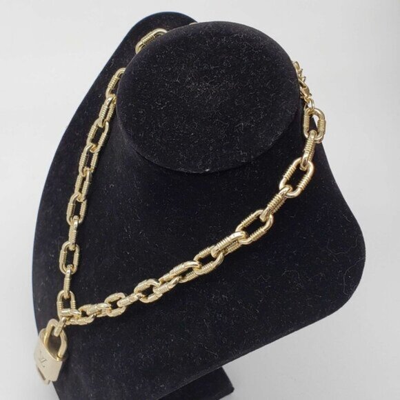 Authentic Louis Vuitton Lock & Key with Unbranded Gold Plated Chain Necklace - Picture 10 of 11